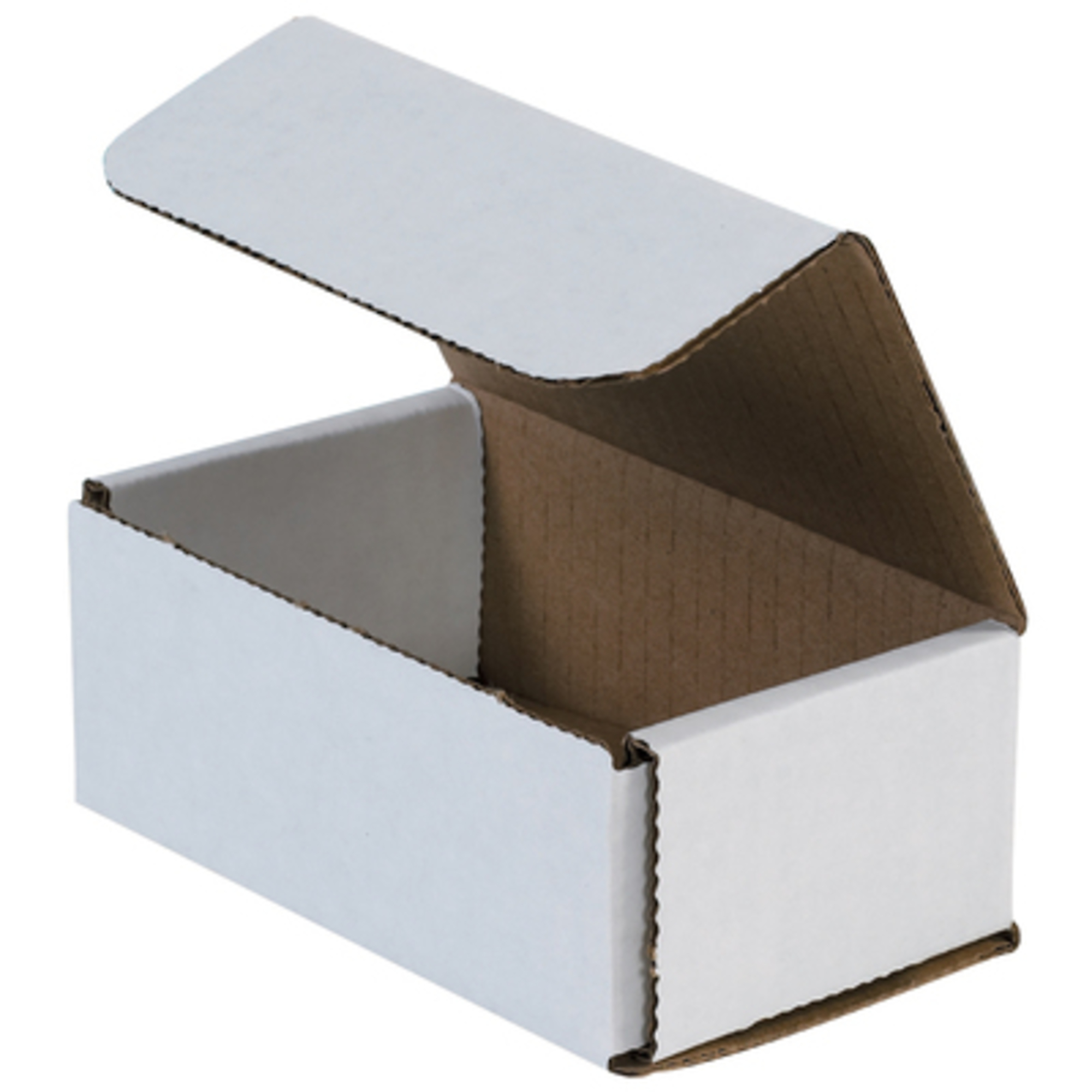 Stock Packaging White Corrugated Boxes — 5in. x 3in. x 2in., 50 Pcs, Model# M532